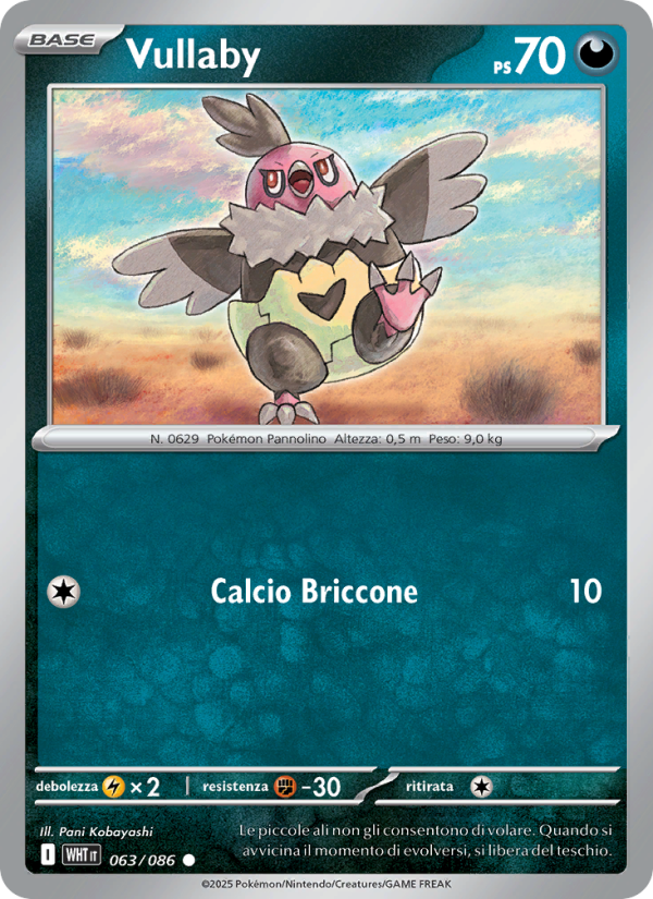 Vullaby 063/173 — Fuoco Bianco (Italian Pokémon TCG card)