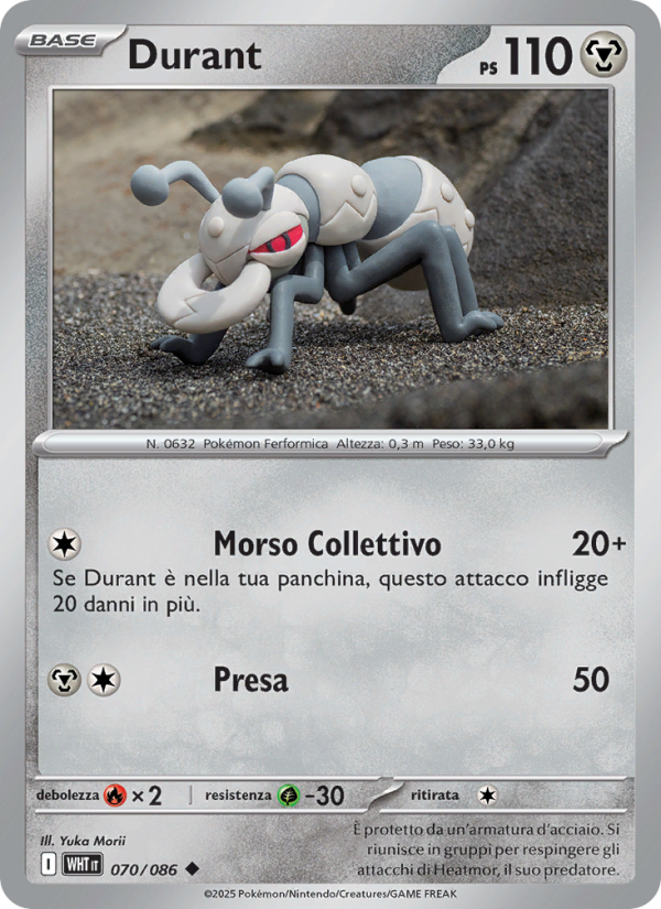 Durant 070/173 — Fuoco Bianco (Italian Pokémon TCG card)