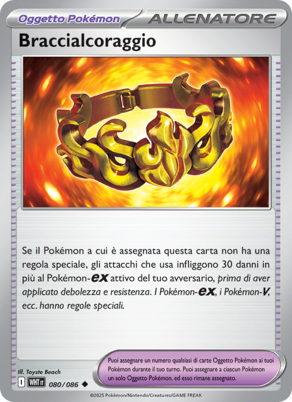Braccialcoraggio 080/173 — Fuoco Bianco (Italian Pokémon TCG card)