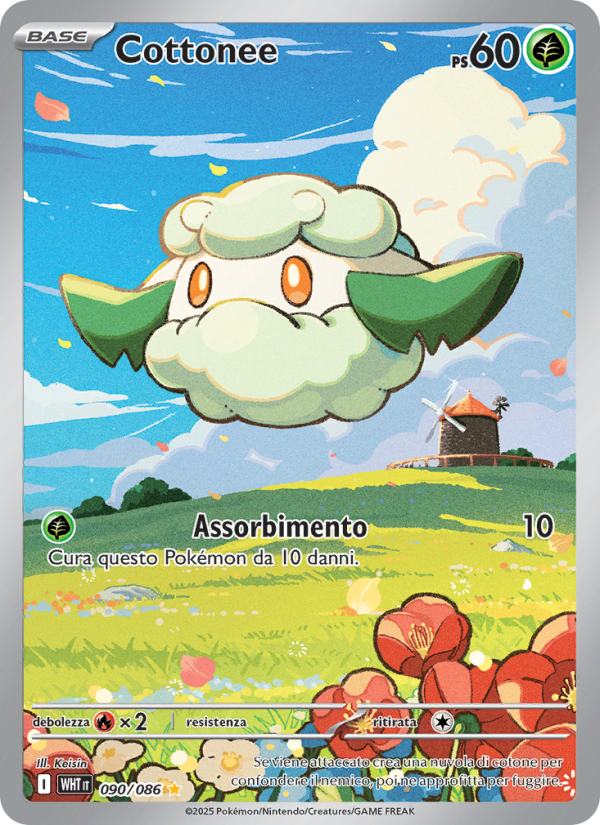 Cottonee 090/173 — Fuoco Bianco (Italian Pokémon TCG card)