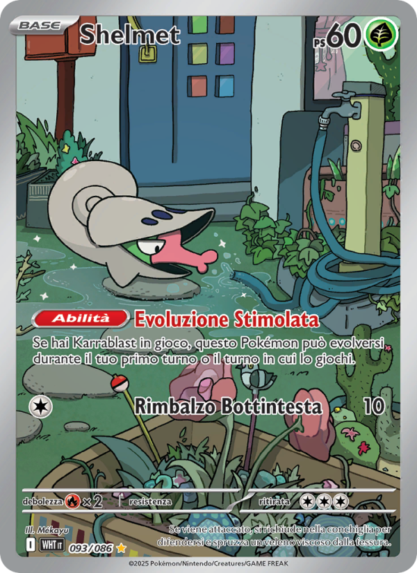 Shelmet 093/173 — Fuoco Bianco (Italian Pokémon TCG card)