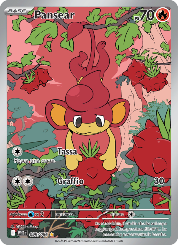 Pansear 099/173 — Fuoco Bianco (Italian Pokémon TCG card)