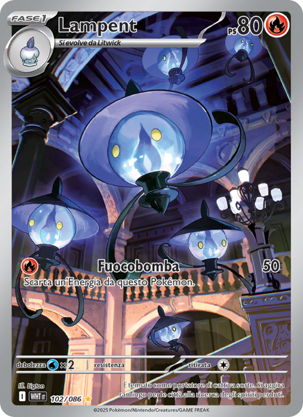 Lampent 102/173 — Fuoco Bianco (Italian Pokémon TCG card)