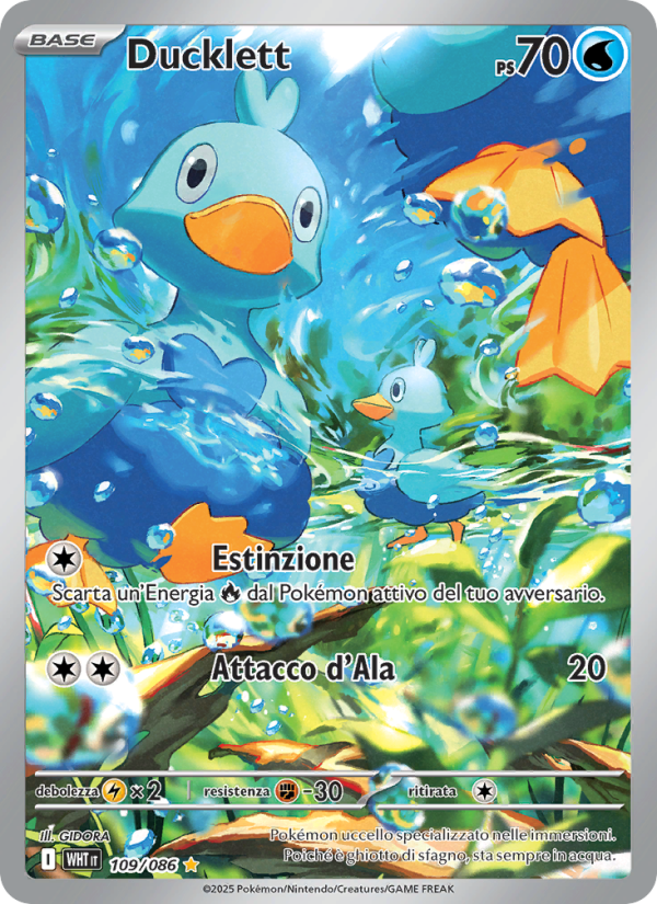 Ducklett 109/173 — Fuoco Bianco (Italian Pokémon TCG card)
