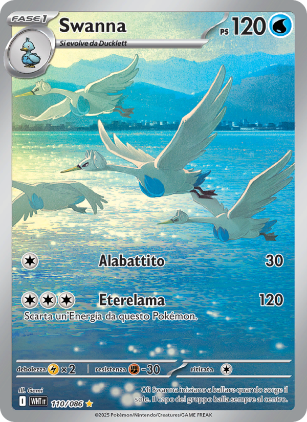 Swanna 110/173 — Fuoco Bianco (Italian Pokémon TCG card)