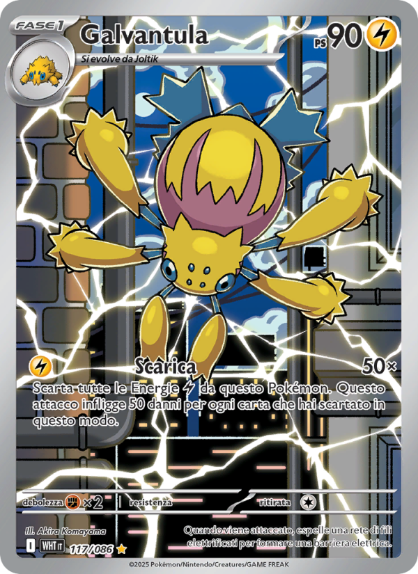 Galvantula 117/173 — Fuoco Bianco (Italian Pokémon TCG card)