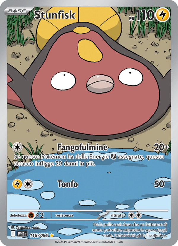 Stunfisk 118/173 — Fuoco Bianco (Italian Pokémon TCG card)