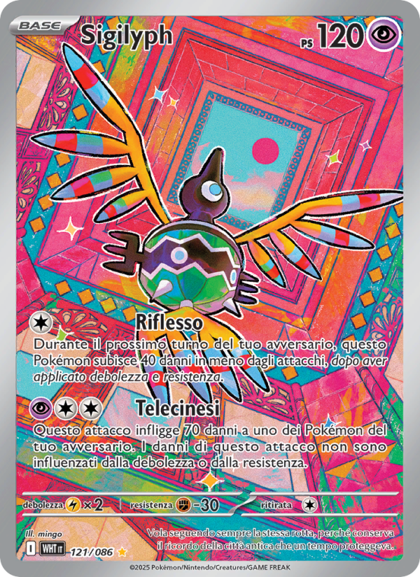 Sigilyph 121/173 — Fuoco Bianco (Italian Pokémon TCG card)