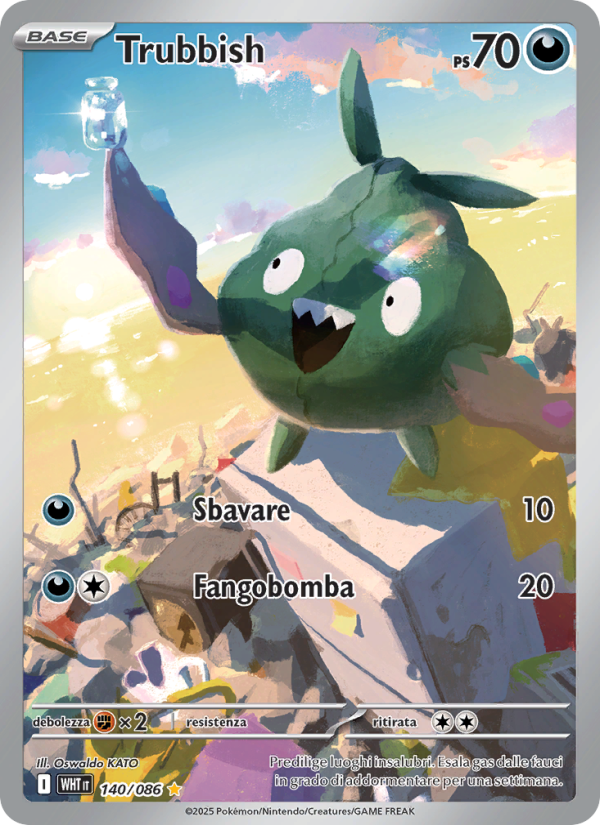 Trubbish 140/173 — Fuoco Bianco (Italian Pokémon TCG card)