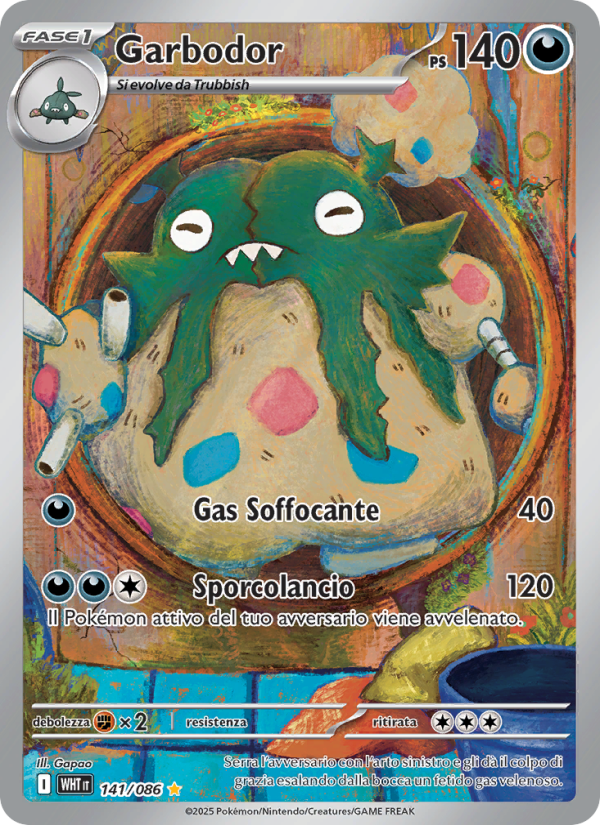 Garbodor 141/173 — Fuoco Bianco (Italian Pokémon TCG card)