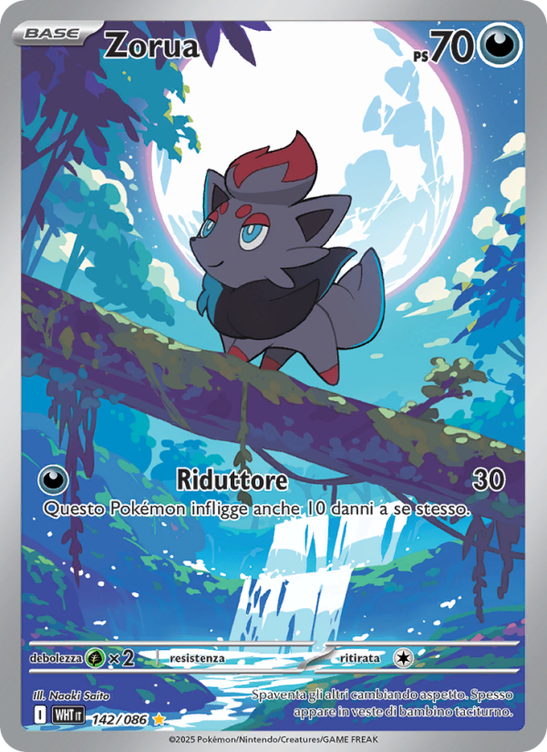 Zorua 142/173 — Fuoco Bianco (Italian Pokémon TCG card)