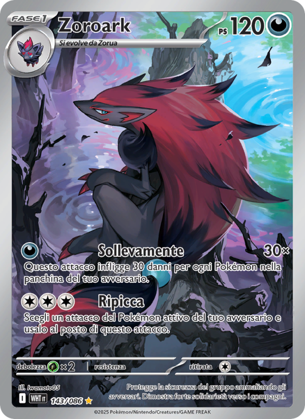Zoroark 143/173 — Fuoco Bianco (Italian Pokémon TCG card)