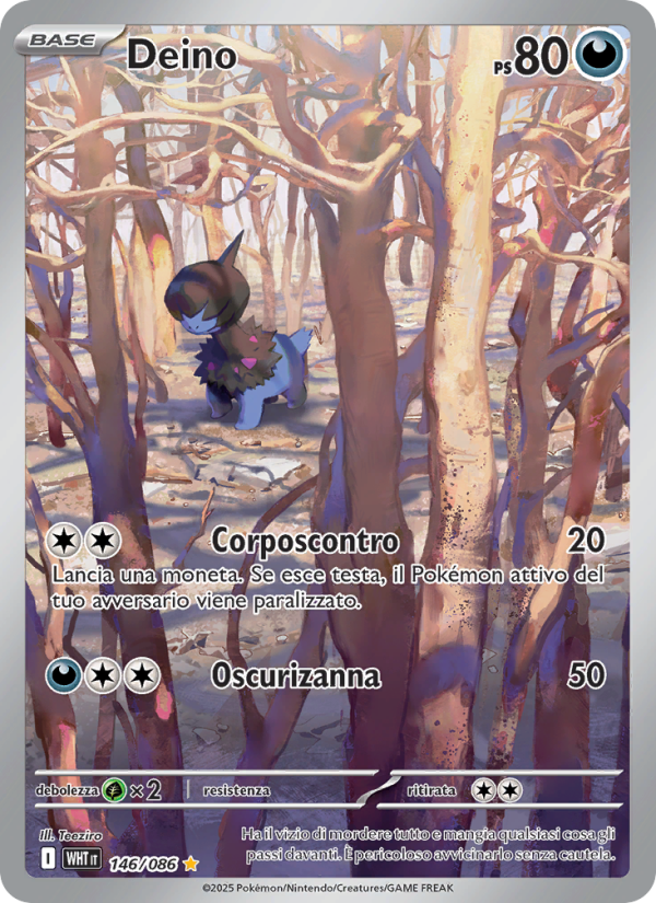 Deino 146/173 — Fuoco Bianco (Italian Pokémon TCG card)
