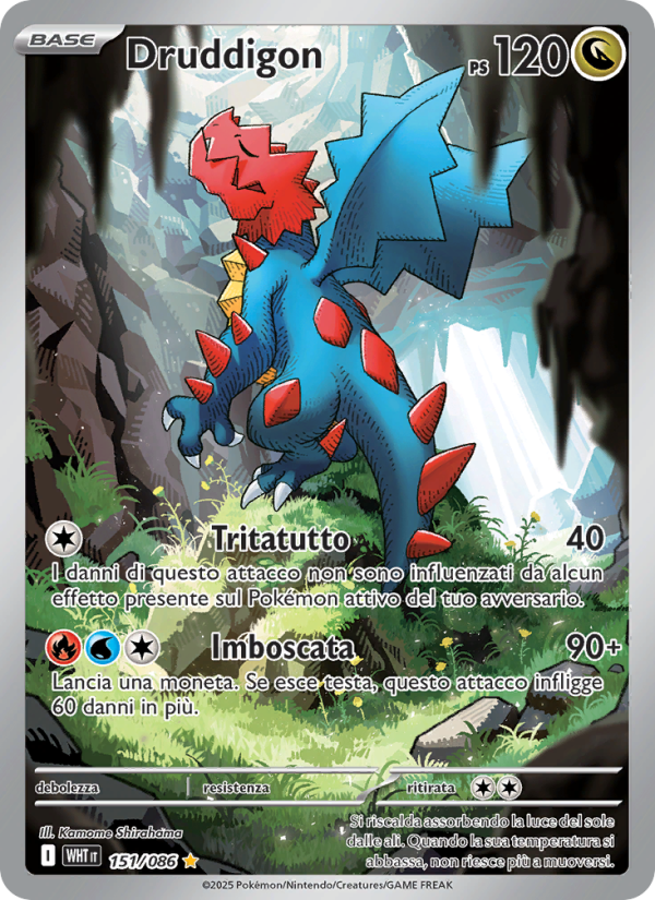 Druddigon 151/173 — Fuoco Bianco (Italian Pokémon TCG card)