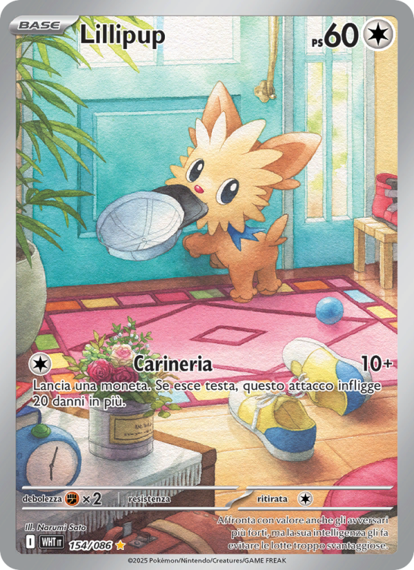Lillipup 154/173 — Fuoco Bianco (Italian Pokémon TCG card)