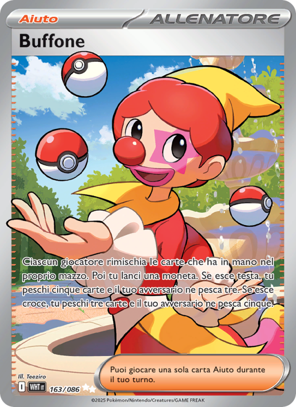 Buffone 163/173 — Fuoco Bianco (Italian Pokémon TCG card)