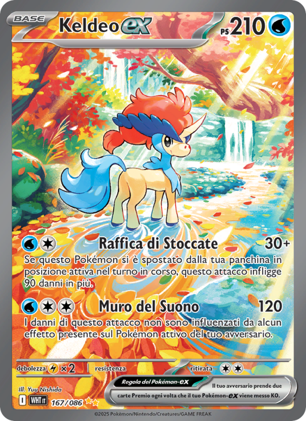 Keldeo-ex 167/173 — Fuoco Bianco (Italian Pokémon TCG card)