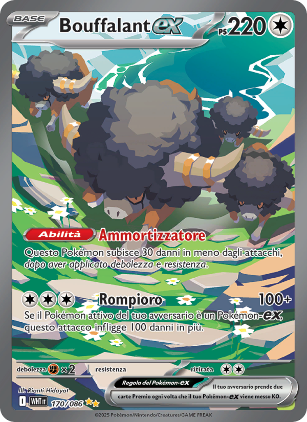 Bouffalant-ex 170/173 — Fuoco Bianco (Italian Pokémon TCG card)
