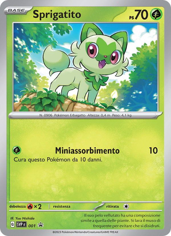 Sprigatito 001/192 — SVP Black Star Promos (Italian Pokémon TCG card)