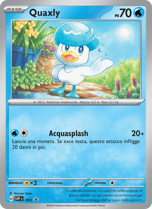 Quaxly 003/192 — SVP Black Star Promos (Italian Pokémon TCG card)