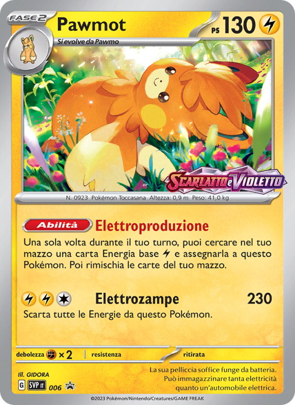 Pawmot 006/192 — SVP Black Star Promos (Italian Pokémon TCG card)