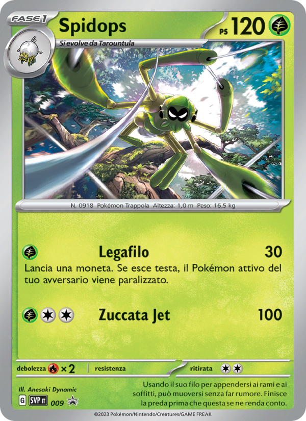 Spidops 009/192 — SVP Black Star Promos (Italian Pokémon TCG card)