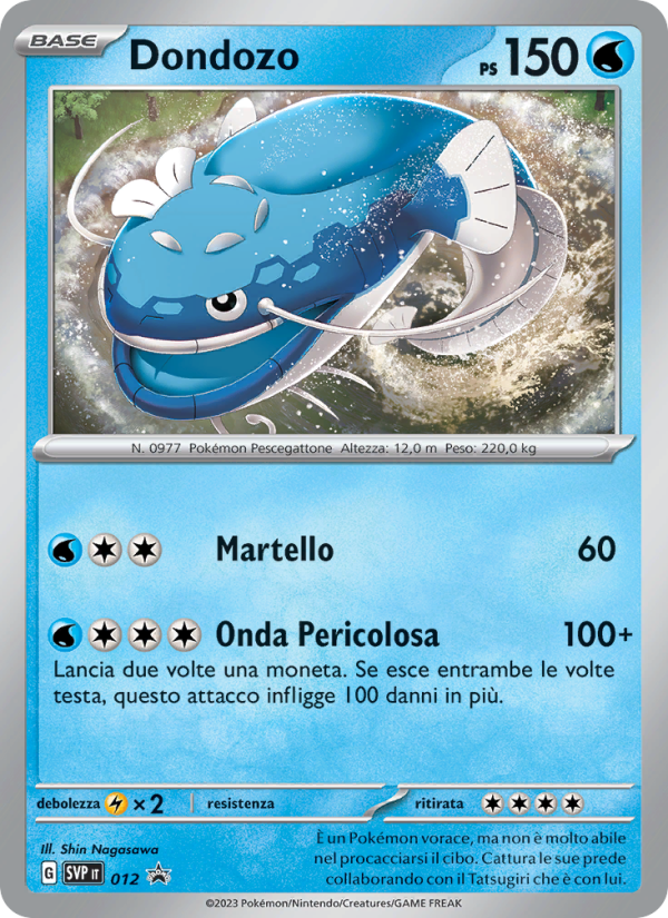 Dondozo 012/192 — SVP Black Star Promos (Italian Pokémon TCG card)