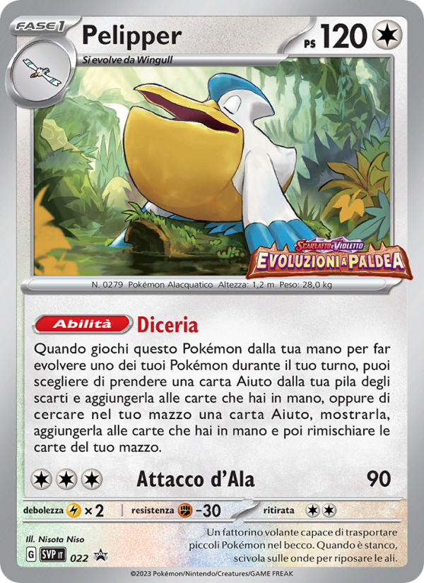 Pelipper 022/192 — SVP Black Star Promos (Italian Pokémon TCG card)