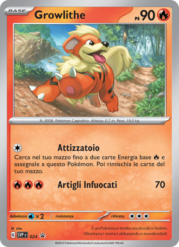 Growlithe 024/192 — SVP Black Star Promos (Italian Pokémon TCG card)