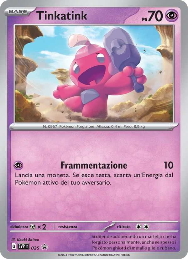 Tinkatink 025/192 — SVP Black Star Promos (Italian Pokémon TCG card)