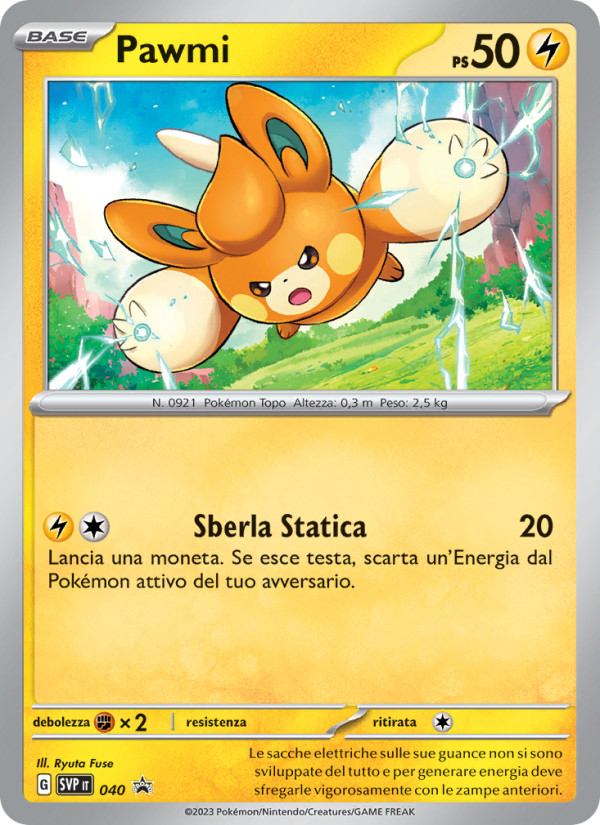 Pawmi 040/192 — SVP Black Star Promos (Italian Pokémon TCG card)