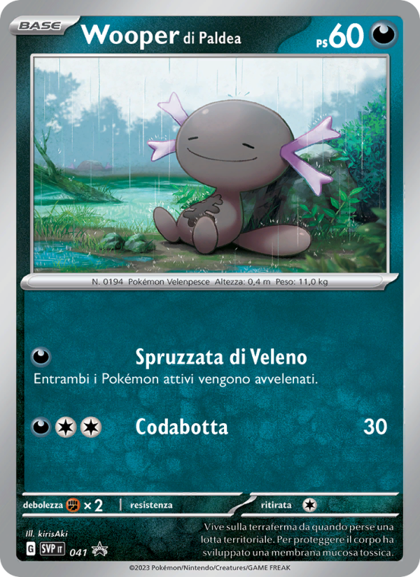 Wooper di Paldea 041/192 — SVP Black Star Promos (Italian Pokémon TCG card)