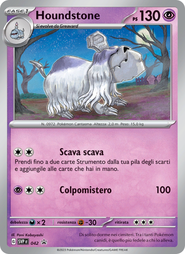 Houndstone 042/192 — SVP Black Star Promos (Italian Pokémon TCG card)
