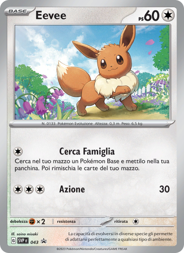 Eevee 043/192 — SVP Black Star Promos (Italian Pokémon TCG card)