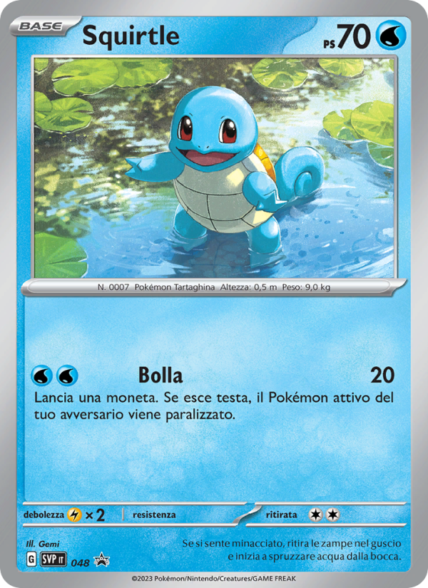 Squirtle 048/192 — SVP Black Star Promos (Italian Pokémon TCG card)
