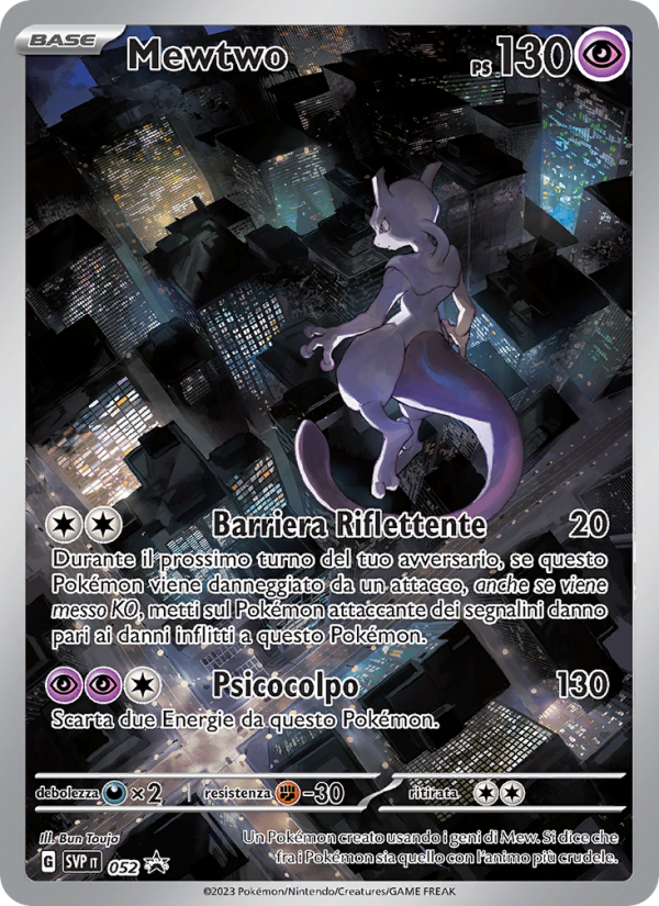 Mewtwo 052/192 — SVP Black Star Promos (Italian Pokémon TCG card)
