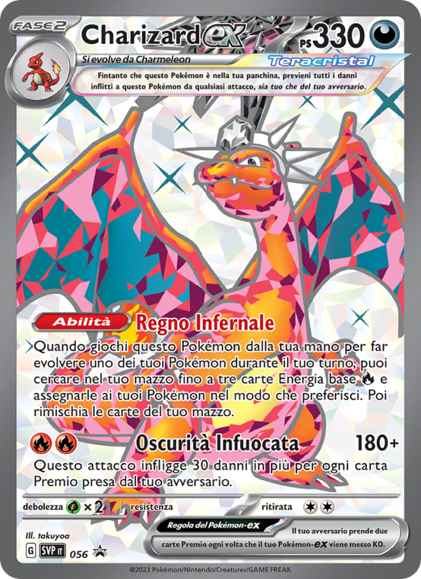Charizard-ex 056/192 — SVP Black Star Promos (Italian Pokémon TCG card)