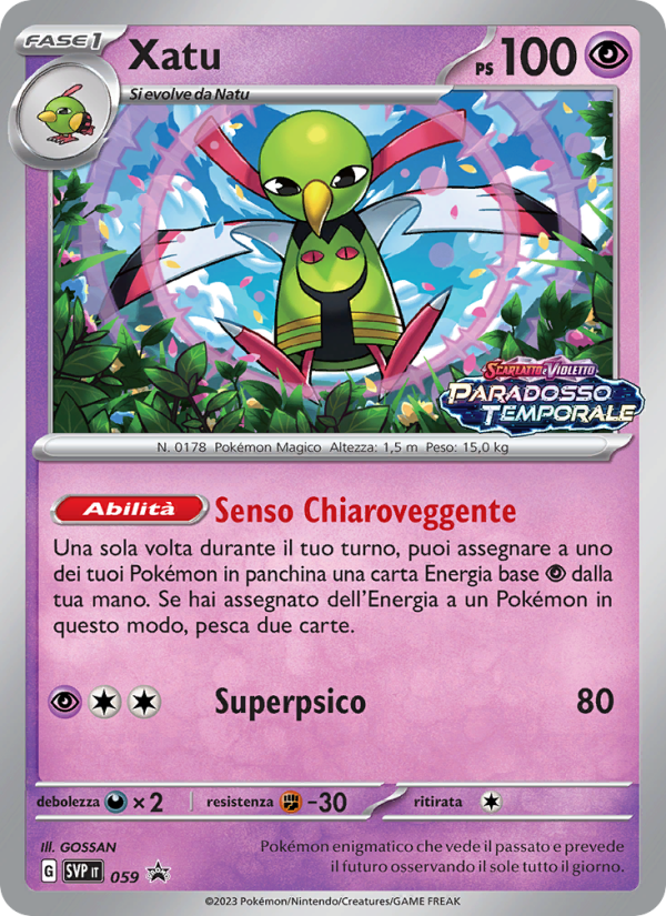 Xatu 059/192 — SVP Black Star Promos (Italian Pokémon TCG card)