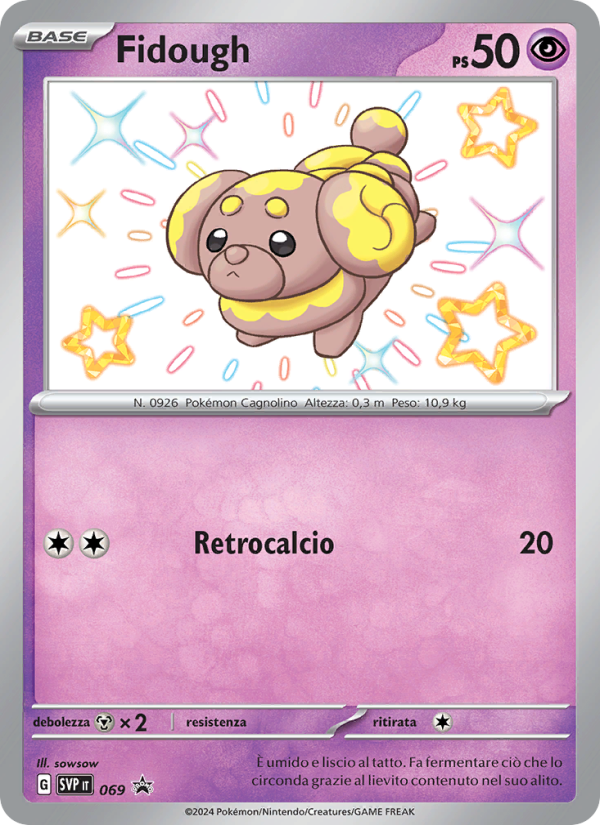 Fidough 069/192 — SVP Black Star Promos (Italian Pokémon TCG card)