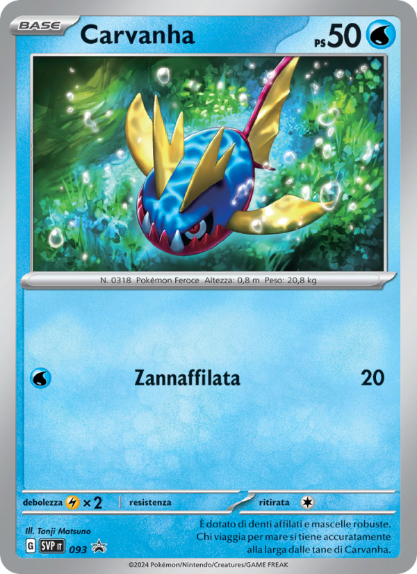 Carvanha 093/192 — SVP Black Star Promos (Italian Pokémon TCG card)