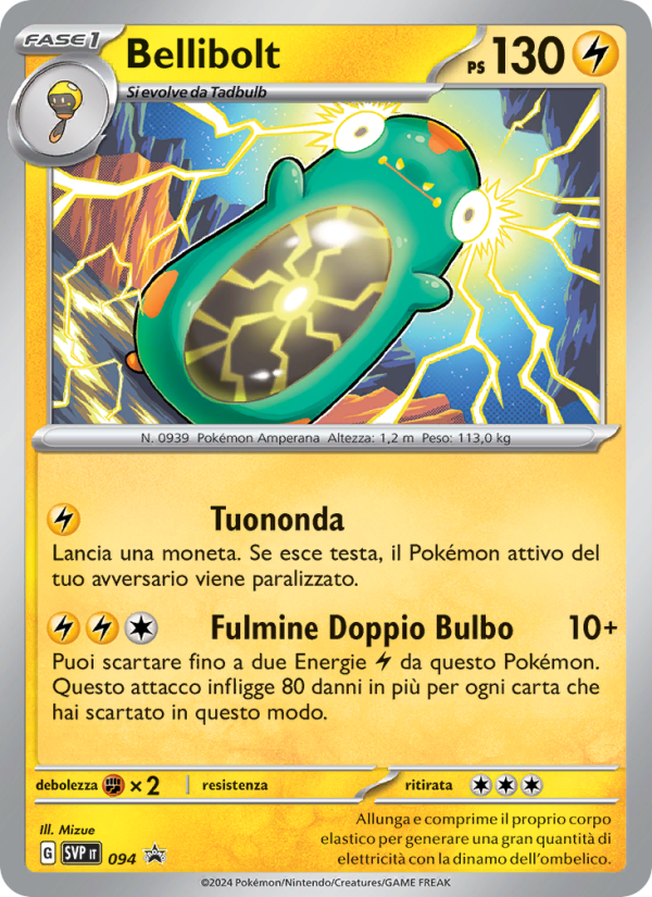 Bellibolt 094/192 — SVP Black Star Promos (Italian Pokémon TCG card)