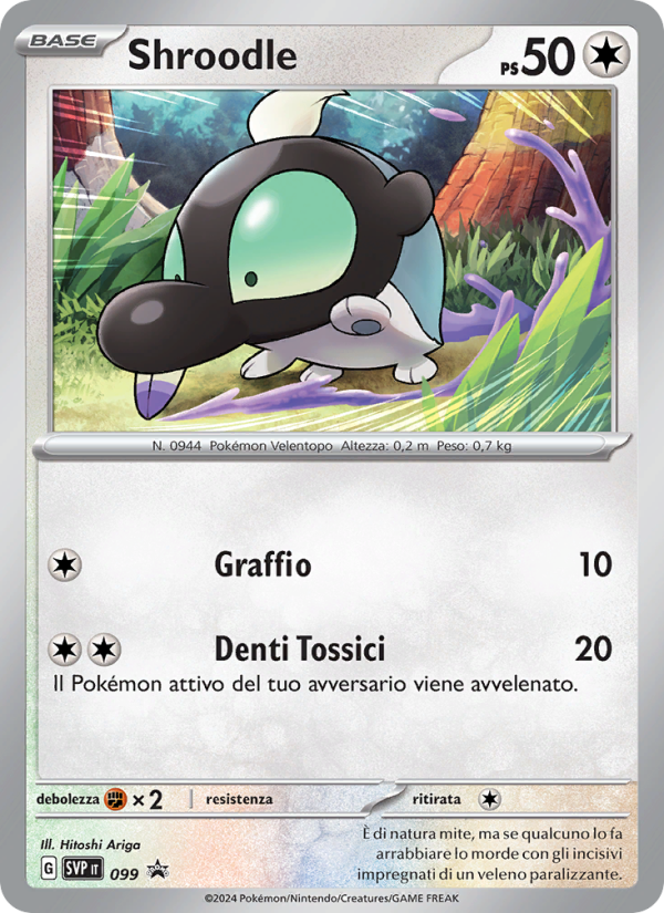 Shroodle 099/192 — SVP Black Star Promos (Italian Pokémon TCG card)