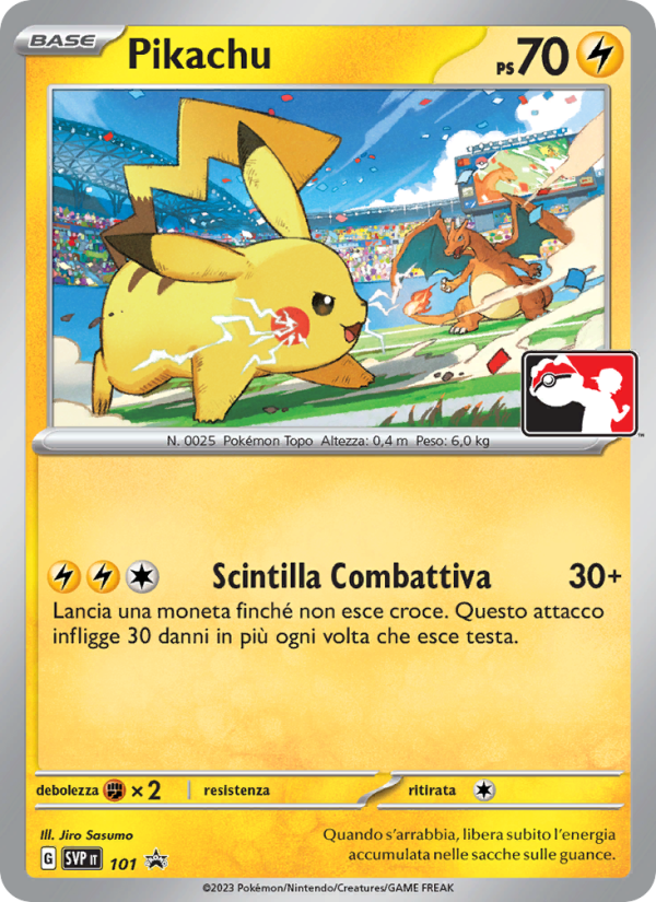 Pikachu 101/192 — SVP Black Star Promos (Italian Pokémon TCG card)