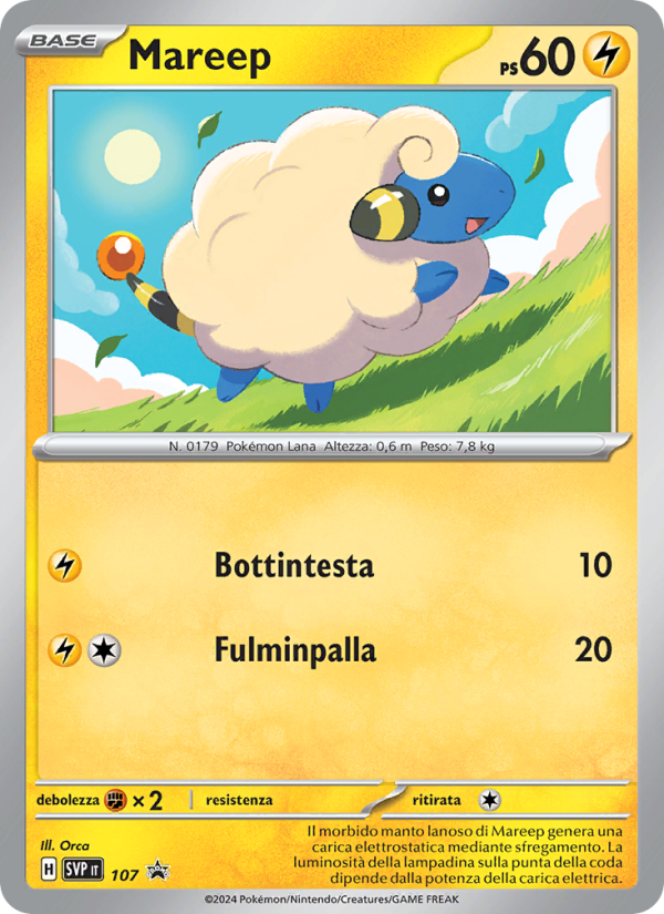 Mareep 107/192 — SVP Black Star Promos (Italian Pokémon TCG card)