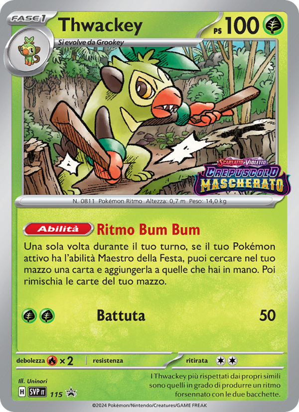 Thwackey 115/192 — SVP Black Star Promos (Italian Pokémon TCG card)