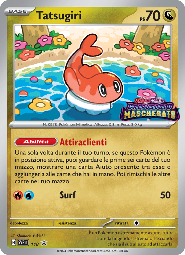 Tatsugiri 118/192 — SVP Black Star Promos (Italian Pokémon TCG card)