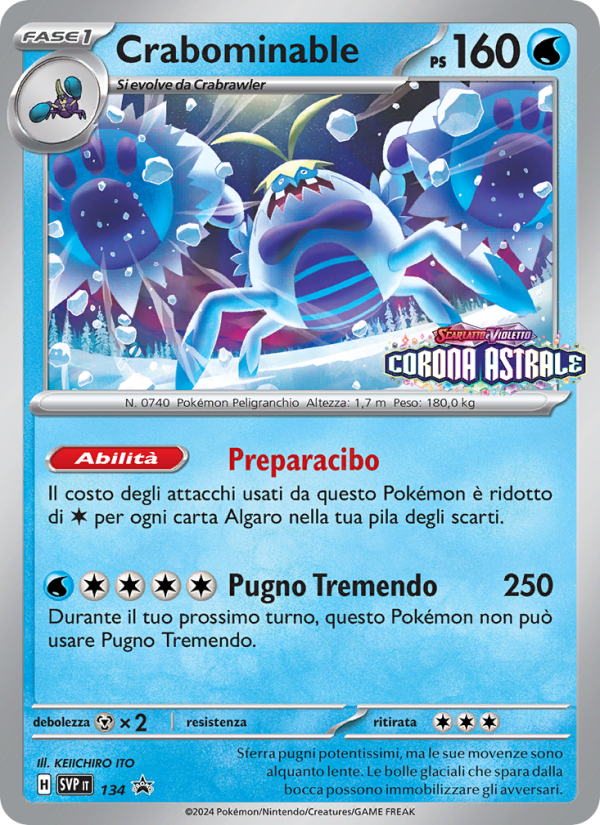 Crabominable 134/192 — SVP Black Star Promos (Italian Pokémon TCG card)