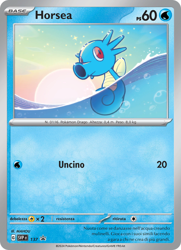 Horsea 137/192 — SVP Black Star Promos (Italian Pokémon TCG card)