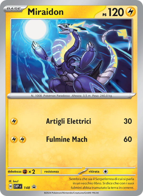 Miraidon 148/192 — SVP Black Star Promos (Italian Pokémon TCG card)
