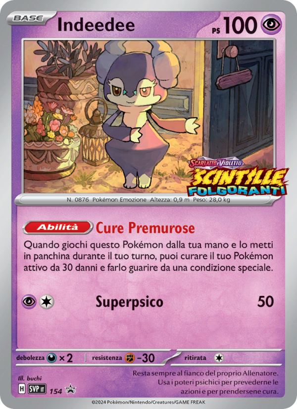 Indeedee 154/192 — SVP Black Star Promos (Italian Pokémon TCG card)
